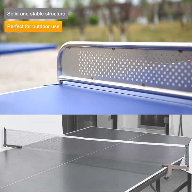 OYKSHDF Table Tennis Net, Outdoor Indoor Ping Pong Net Metal Frame, Replacement Compact Training Countertop Separator for Home Game Practice, 60.3" Length - Image 4